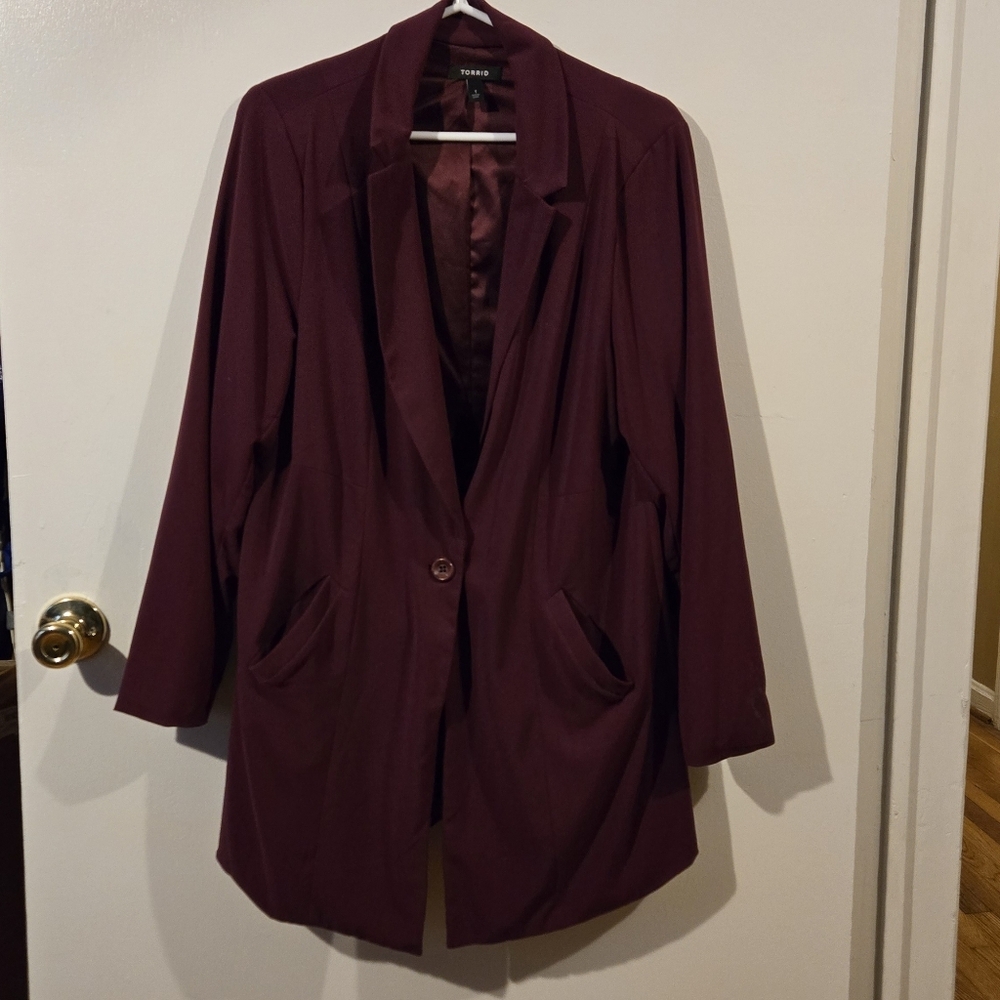 Torrid Purple Blazer with Relaxed Fit